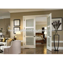 Современный белый цвет декоративные стеклянные двери, двойные французские двери недорого